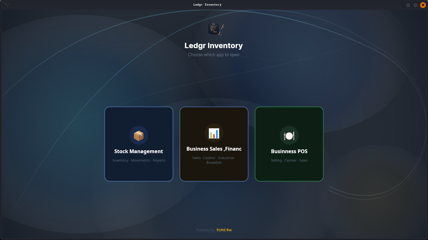 Ledgr Inventory screen