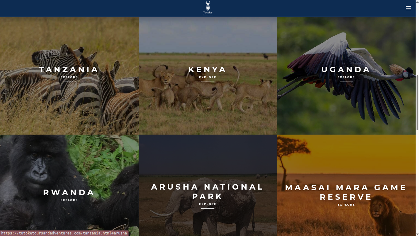 Tutoke Tours screen